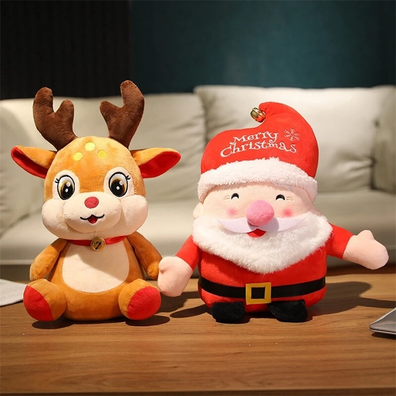 New christmas deer plush animal toys stuffed christmas plush reindeer cute plush reindeer christmas decoration