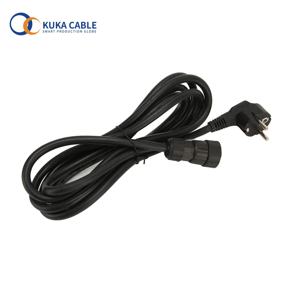 Schuko EU Socket 3Pin M19 Connector 3 Meters AC Power Cable for SG Series 300-700W Micro Grim Tie Inverter