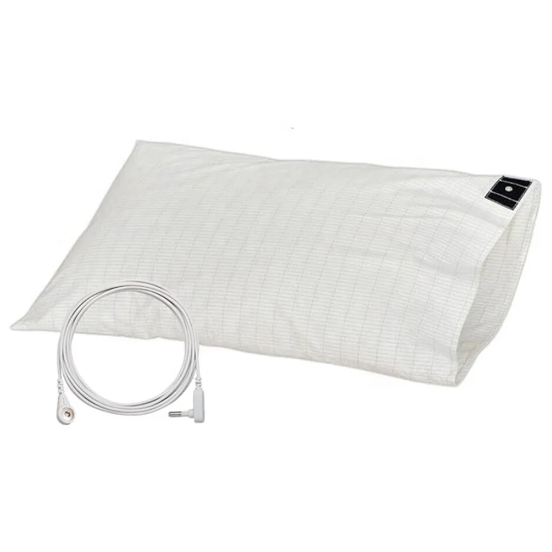 Grounding Cord Soft Comfortable Cotton Cover Emf Protection Earthing Pillow Case for Reduce Inflammation Sleep Therapy