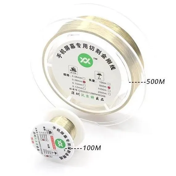 0,02 мм разделяющая и режущая Золотая проволока для ремонта сломанного ЖК-экрана мобильного телефона