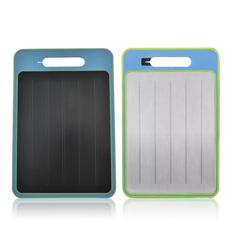 Defrosting Tray Meat Cutting Board 2 in 1  double sided stainless steel cutting board