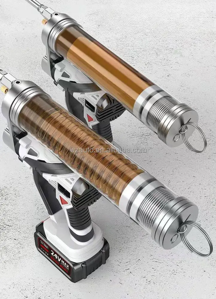 WZAUTO Lithium Battery Electric Cordless Grease Gun High Pressure Grease Guns Lubricating Oil Filling Machine For Excavators