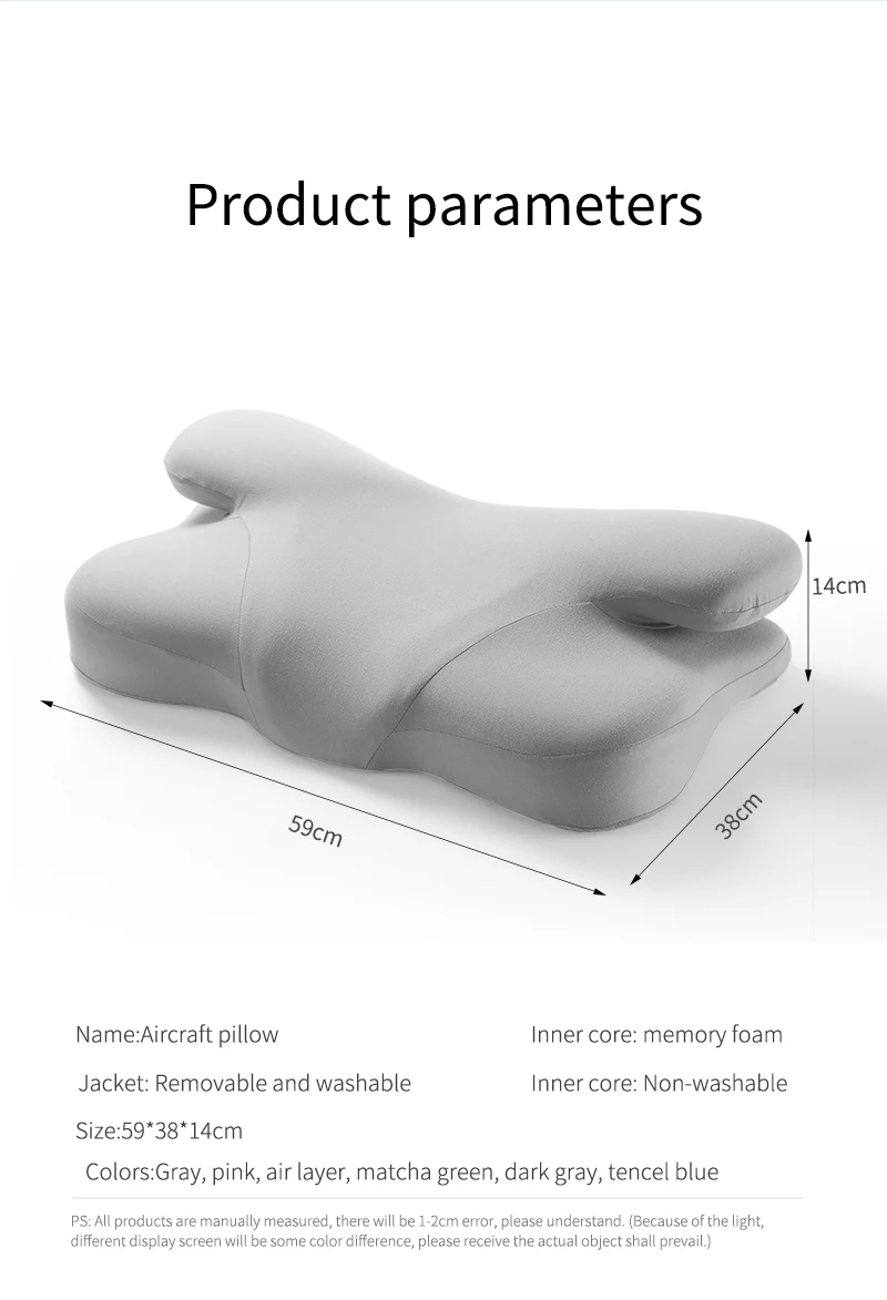 Ergonomic pillow, neck traction pillow, adjustable pillow