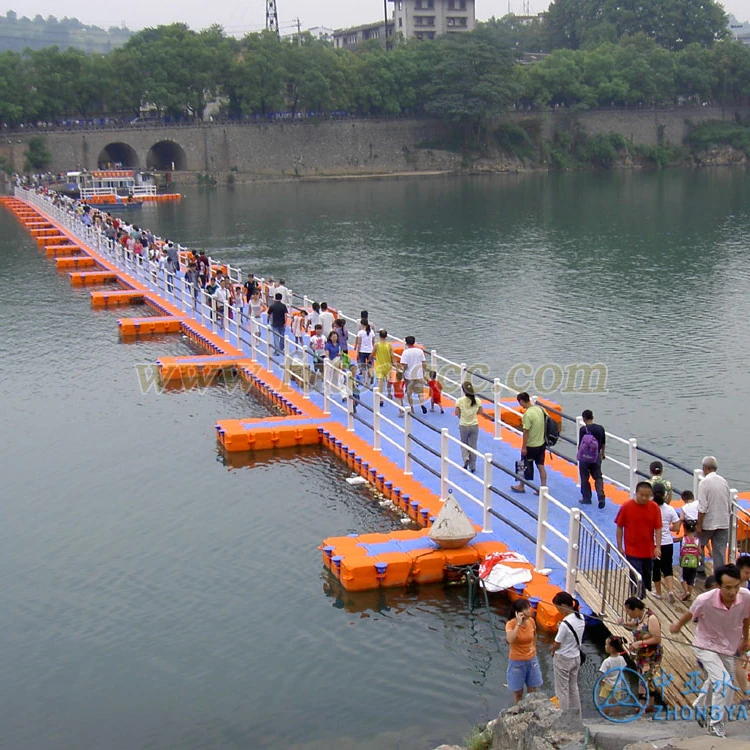 Plastic floating bridge pontoon floats modular floating dock jet ski jetty easy installed