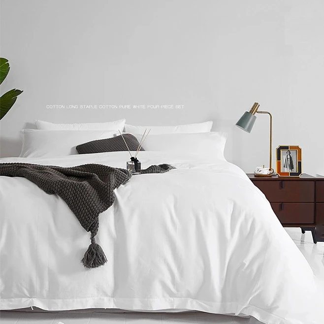 Manufacturer Wholesale Custom Royal Hotel 100% Cotton Bedding Set Hotel Quality Sheets Bedding Set