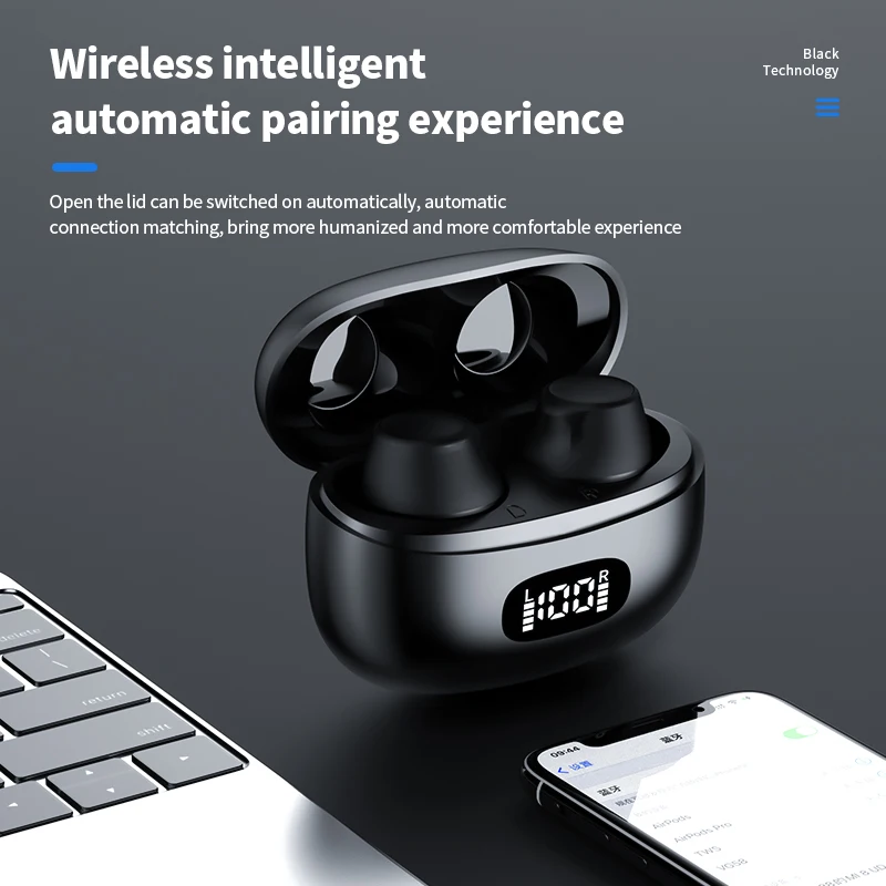 Беспроводные наушники Forest TWS YK21 bluetooth-наушники с сенсорным управлением водонепроницаемые стереонаушники ЖК-дисплеем и низкой