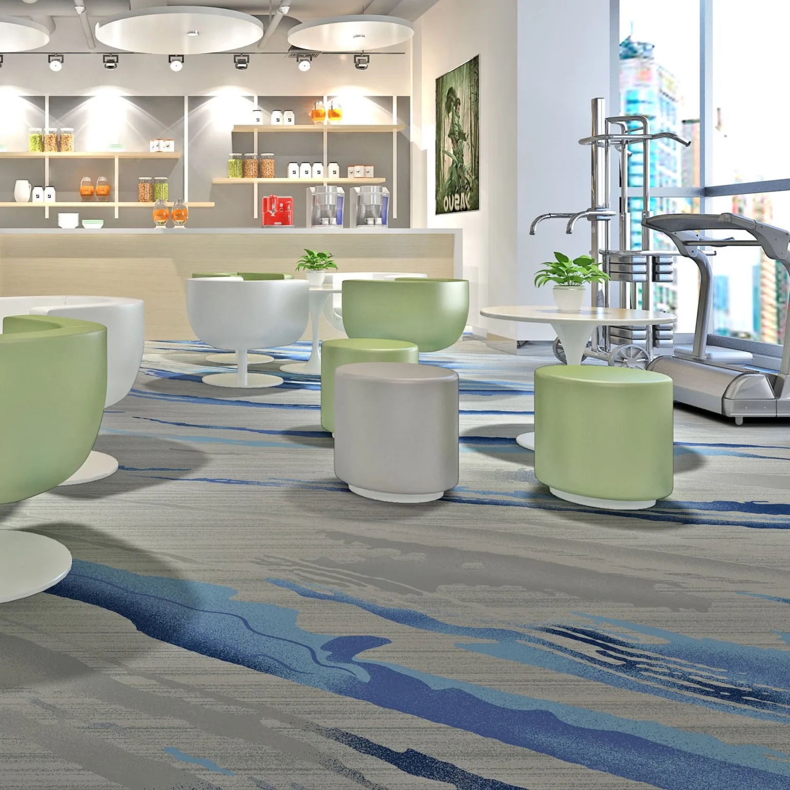 Factory direct polyester printed carpet can be customized full carpet hotel and office carpet