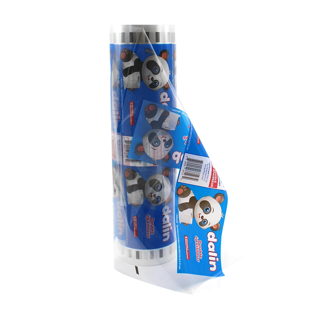 Packaging Film Roll For Toilet paper /Plastic roll film packing for Tissue