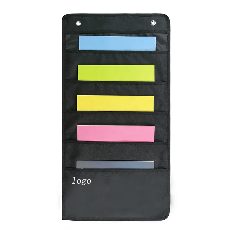 Hanging Over Door 4 Pocket Magazine File Organizer With 2 Metal Hook