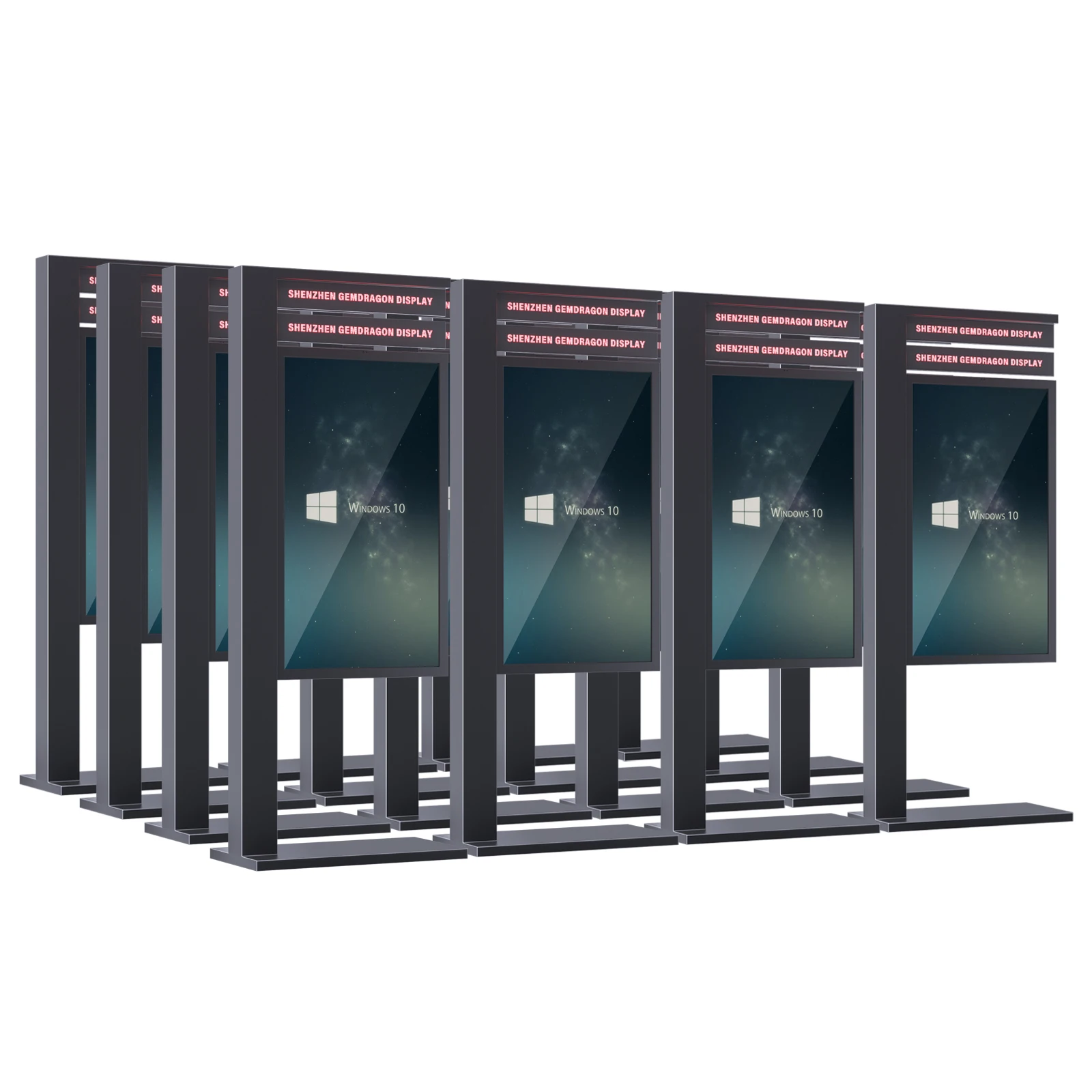 Outdoor waterproof advertising high brightness lcd digital sigange FHD 43 55 65 monitor panel display