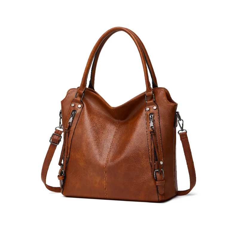DF465 Fashion  Leather Lady tote hand bag with one shoulder strap