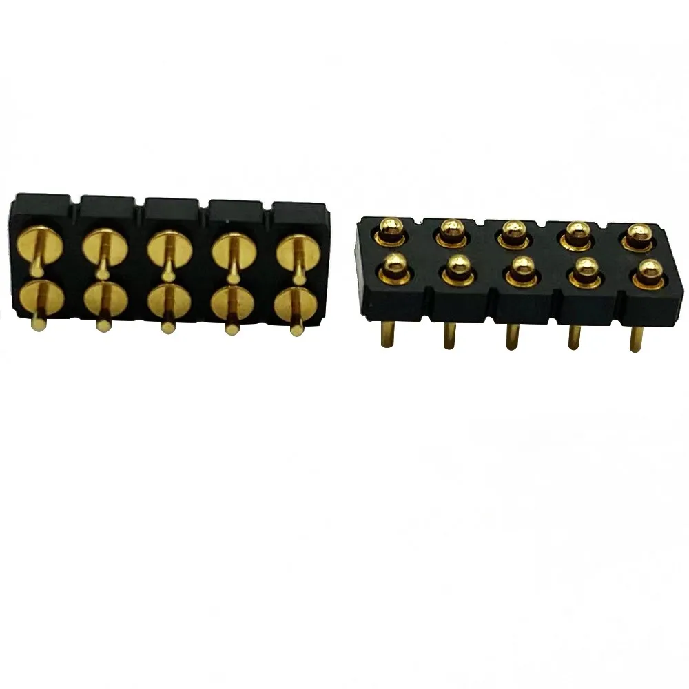 Contact Surface is concave SMT Type 14P 2.54mm Pogo Pin Connector