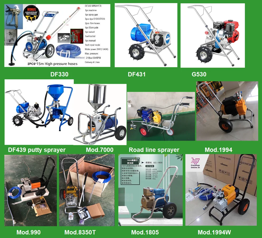 factory selling high cart GR-3695 airless piston pump sprayer