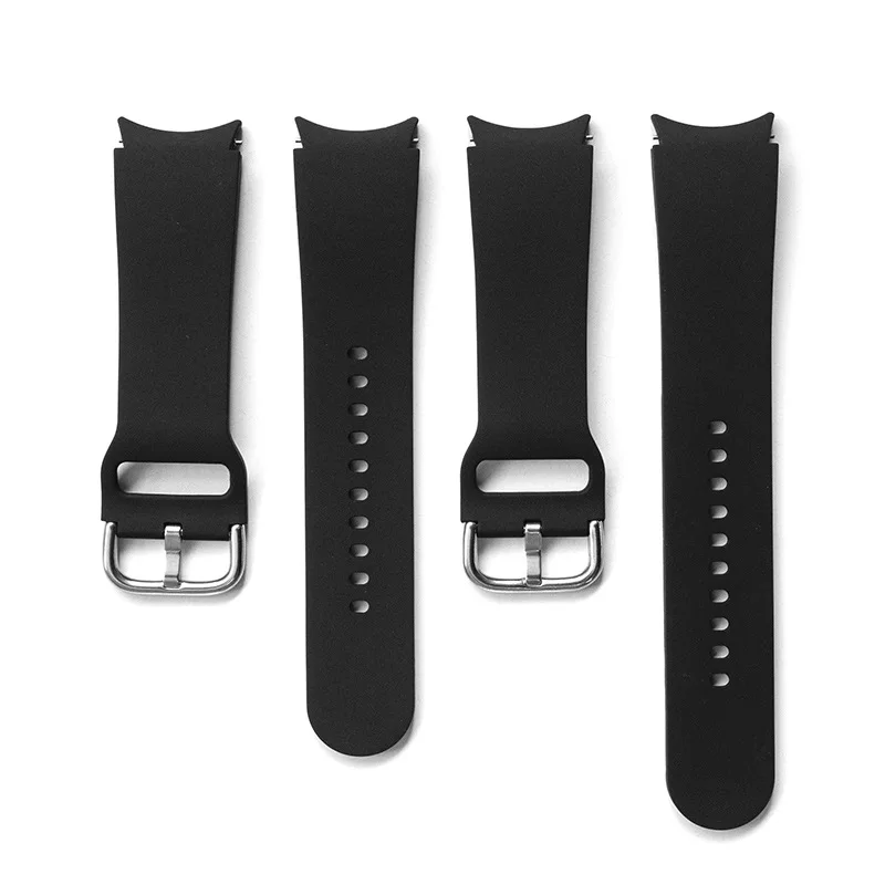 Sports silicone strap for samsung watch 4 40 44 42 46mm, color buttons for silicone band for sarsung galaxy watch 5 40 44 45mm