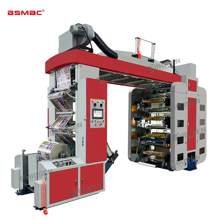 Manufacturer 8 Colour Roll to Roll Plastic Bags PE OPP Flexo Printing Machine in Line With CE