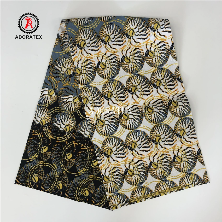 Новейшая простая африканская Нигерия анкарская ткань восковая печать Золотая восковая ткань