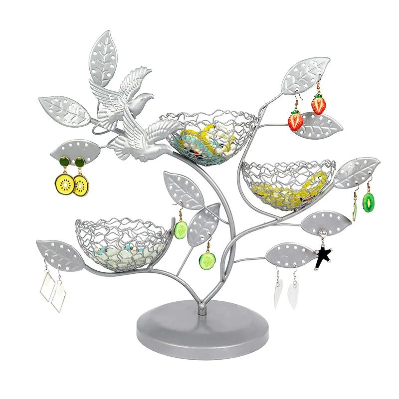 Украшение дома творческий птица гнездо дерево большой многофункциональный металлический стенд