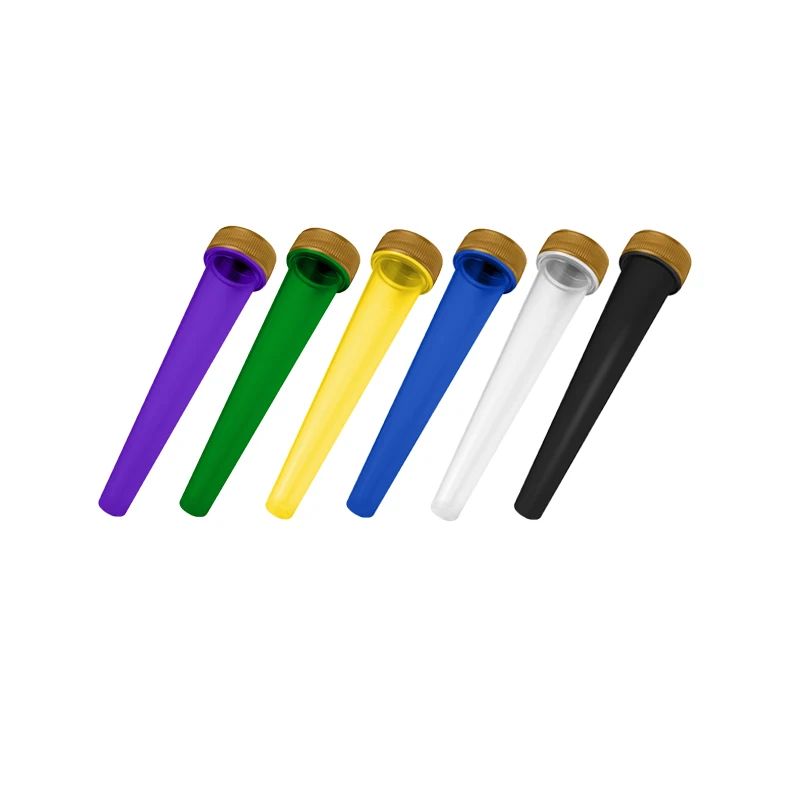 
 Оптовая продажа, черная винтовая верхняя дымовая Соединительная коническая трубка с золотой крышкой, трубки Doob, флакон для хранения сорняков  