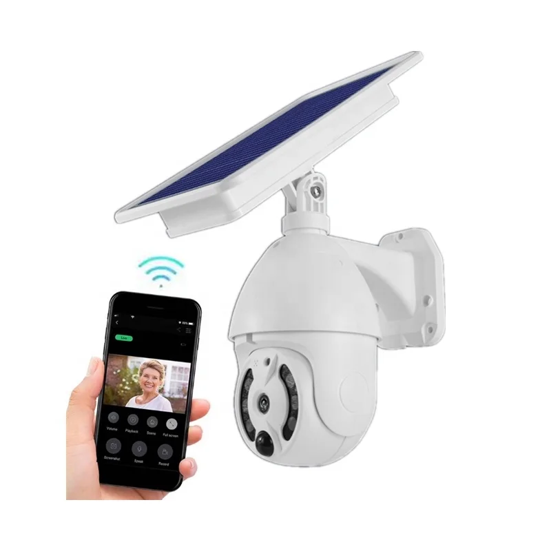 
 Tuya, hd, хорошие продажи, для использования на открытом воздухе, 1080p солнечное Панельное мощное пассивный инфракрасный детектор движения wifi ptz ip-камера наблюдения с разрешением 4g Солнечная камера с SD картой памяти на 32 ГБ  