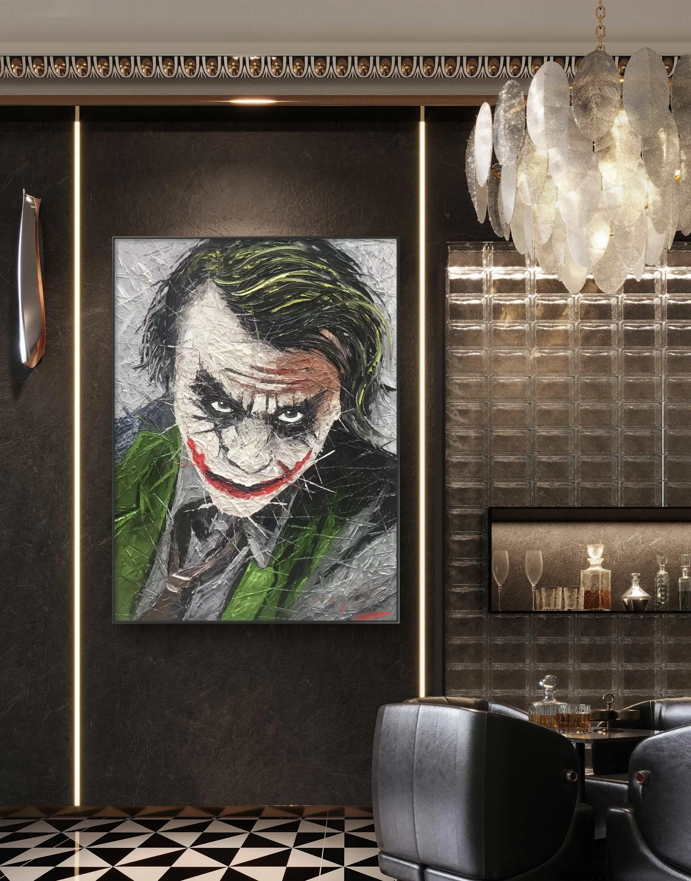 Original oil painting custom artistic picture handmade oil painting motion abstract art Knife painting Thick texture buffoon