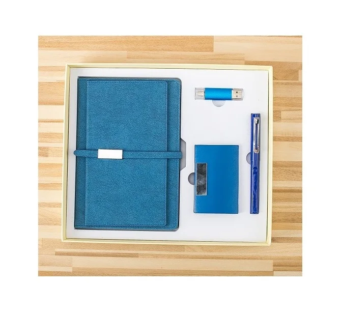 business gift sets corporate gift item company present executive souvenir notebook+pen+USB flash drive+name card holder