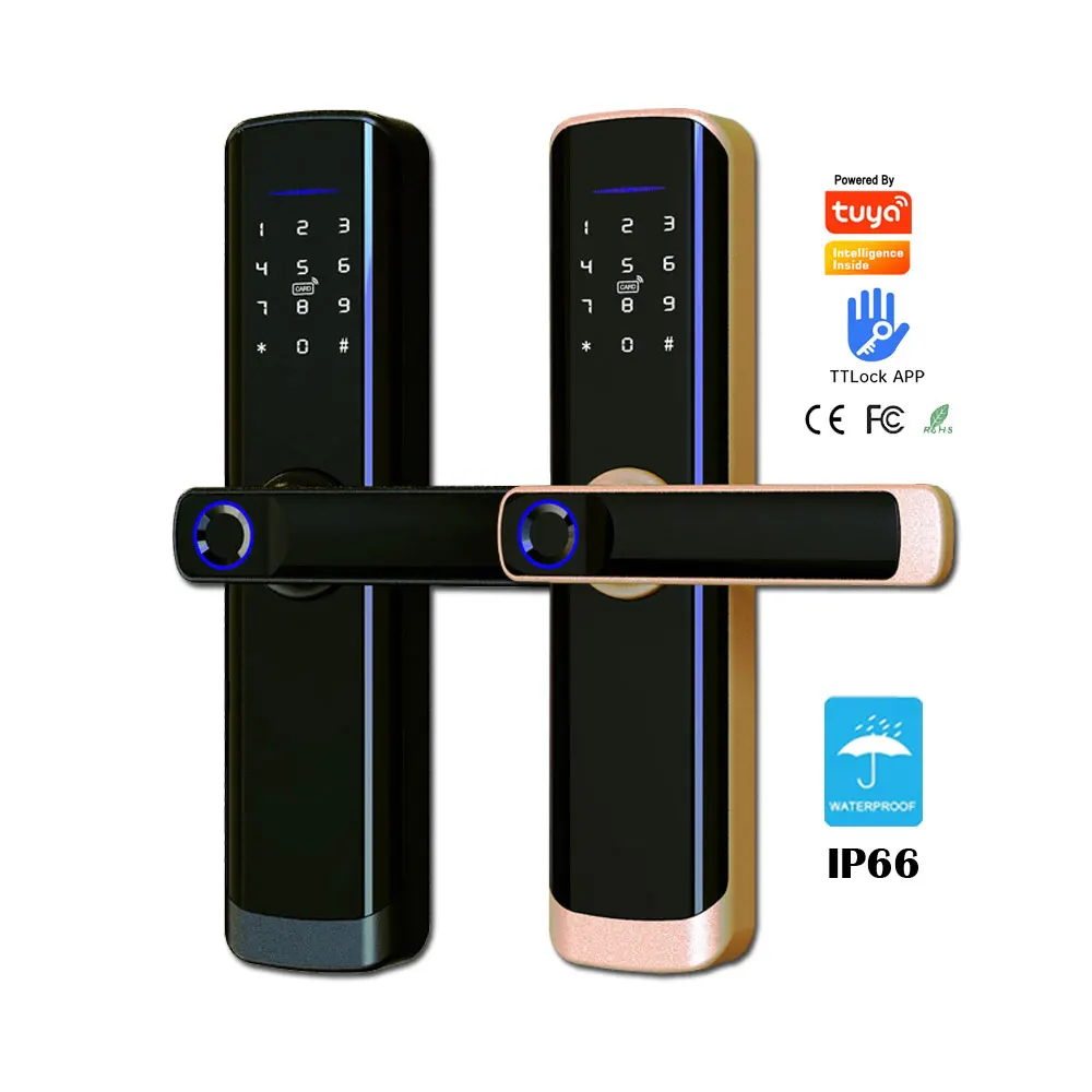 TUYA APP Smart Door Lock WiFi Electronic Fingerprint Digital Lock with Alexa Google Home