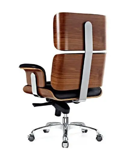 
 ULT-YS6808 Confomtable Swivel Executive Chair bending wood back office chair Commercial Furniture Use leather office chair  