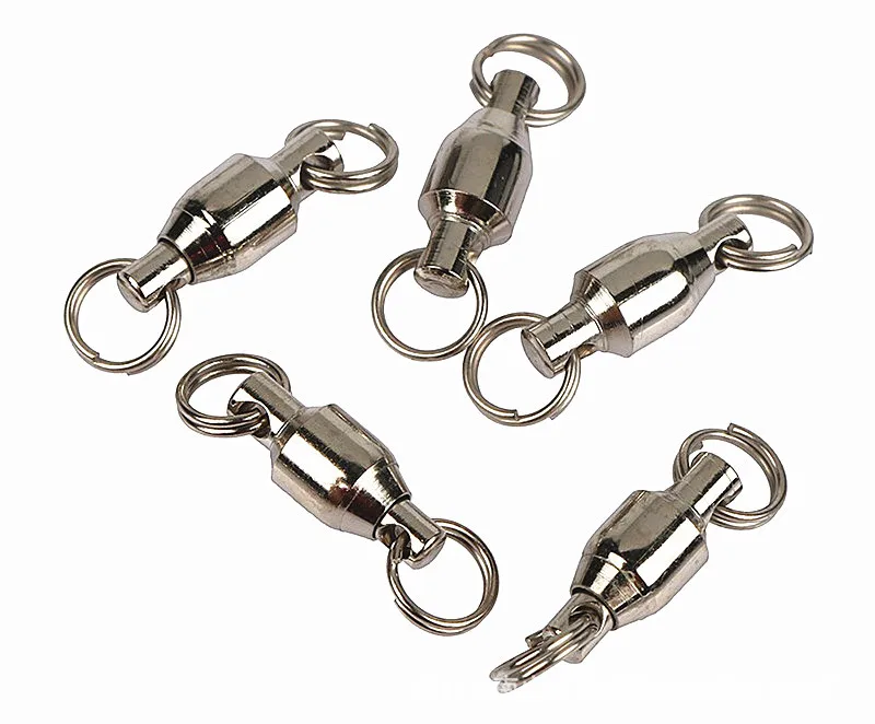 Heavy Duty Ball Bearing Swivel Solid Ring Fishing Swivels Size 0#-8#