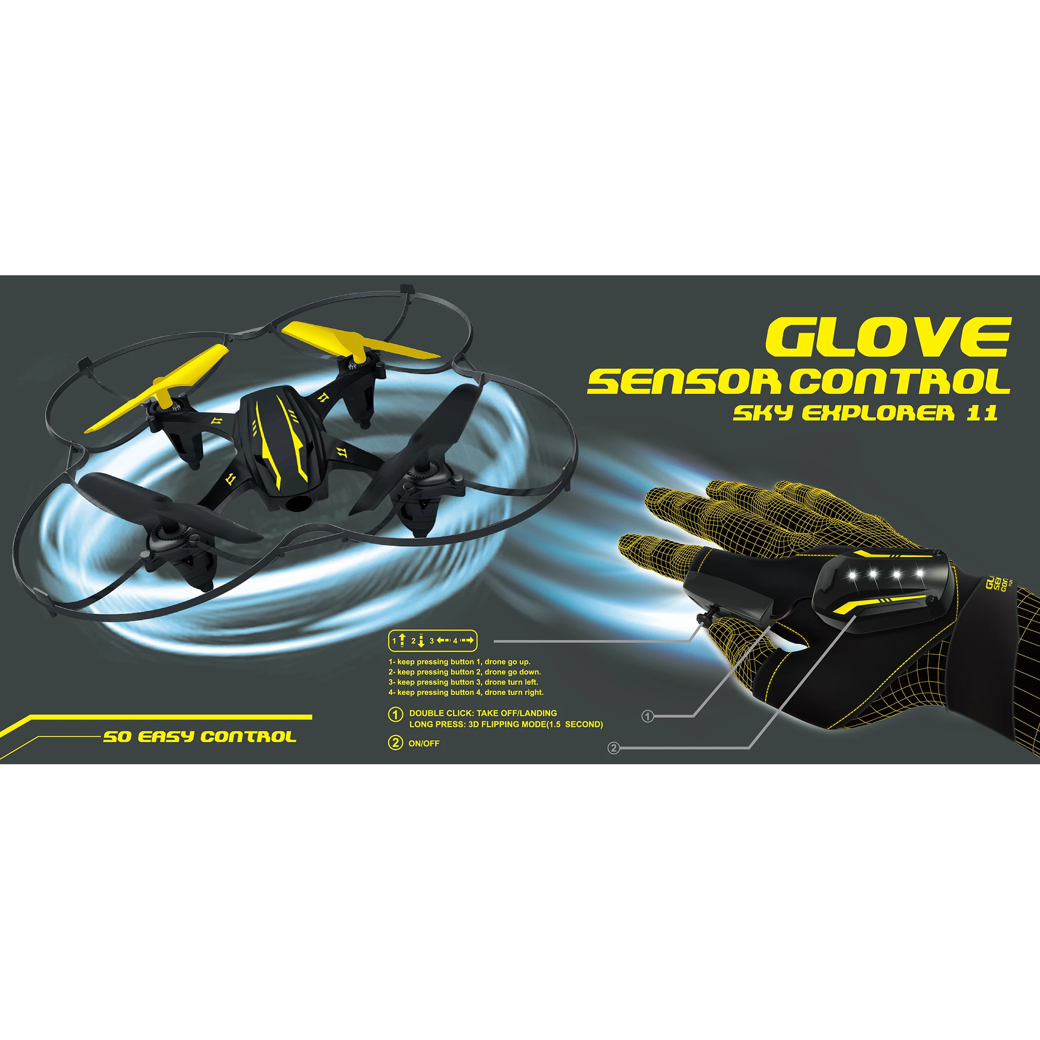 2.4 G finger sensing Remote control electric toy funny outdoor sky explorer mini drone RC toy