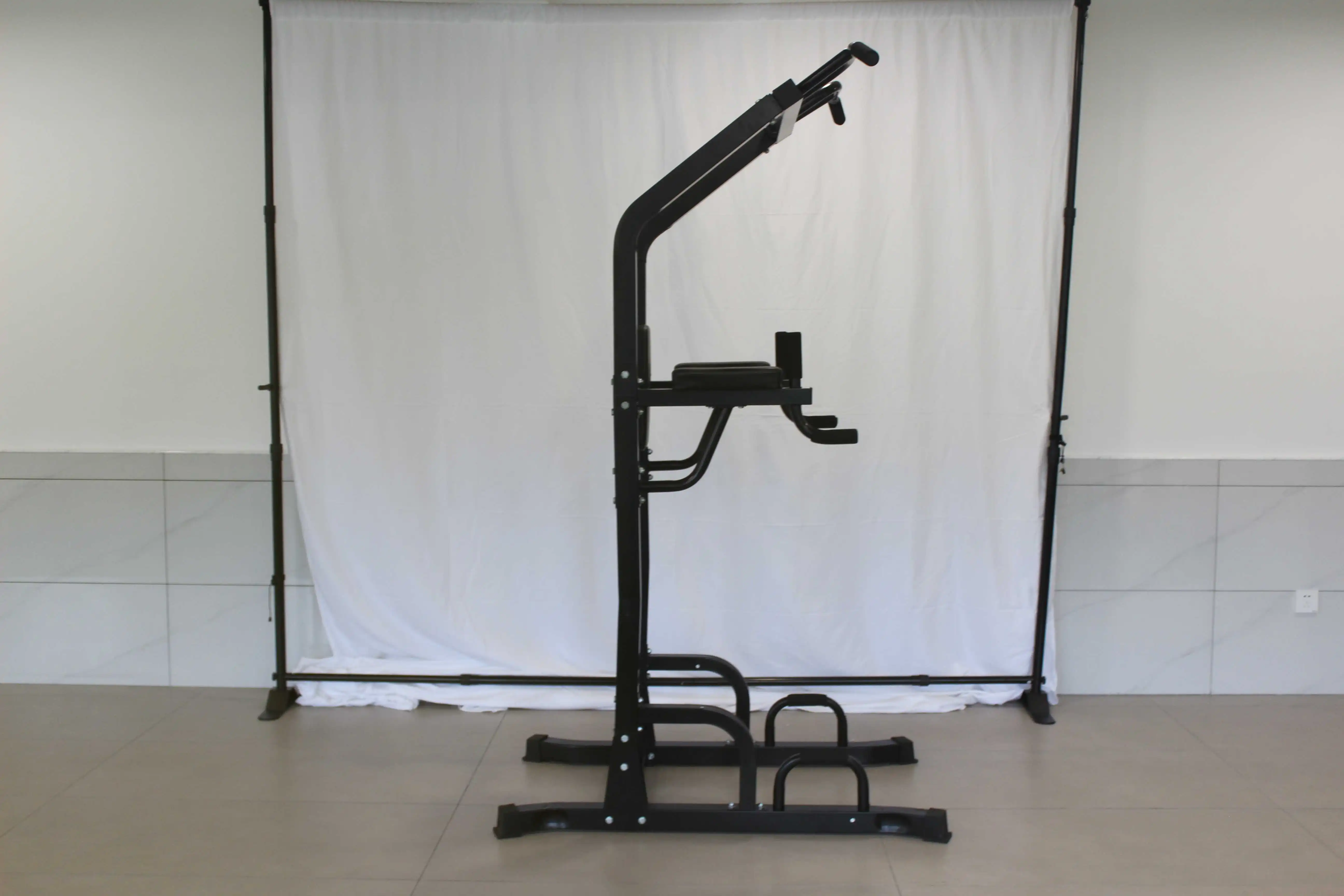 Power Tower Station with Push Up Bars,Upper Body Strength Training Pull Up Dip Bar Fitness Equipment