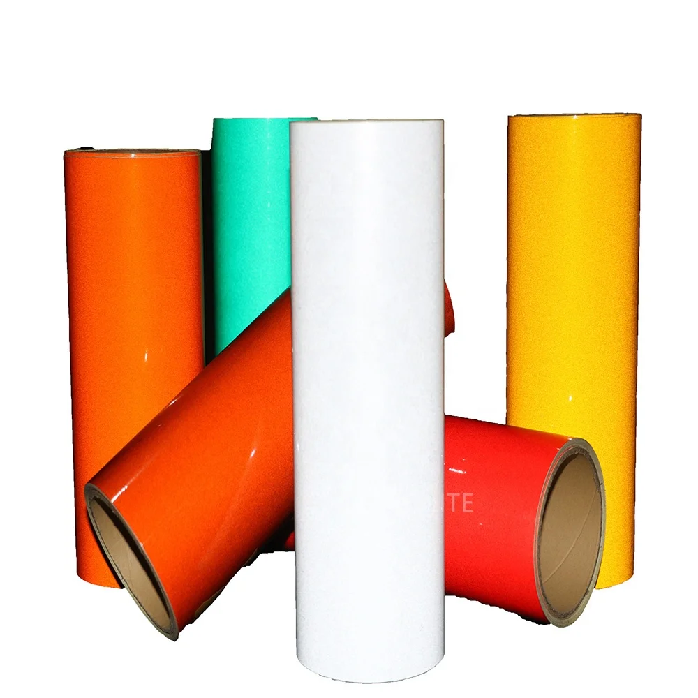 Manufacturer 3100  Glass Beads Retro Self Adhesive Vinyl Safety Sign Plotter cutting Reflective Sheeting Film Roll