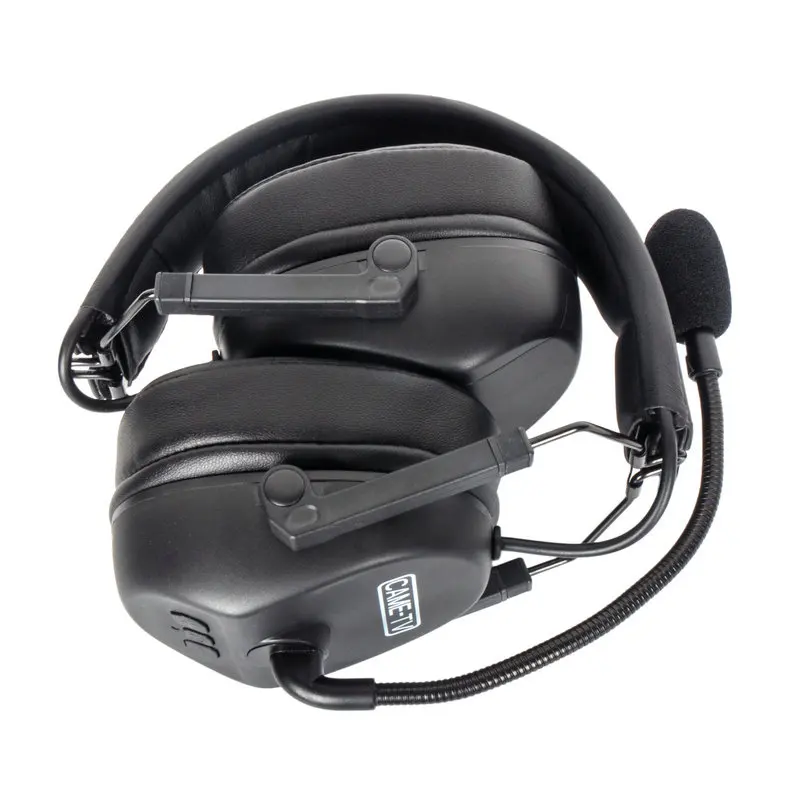 CAME-TV Kuminik8 Dual Earmuff Duplex Digital Wireless Voice Contact Headset Foldable Intercom 2 way Transmission communicator
