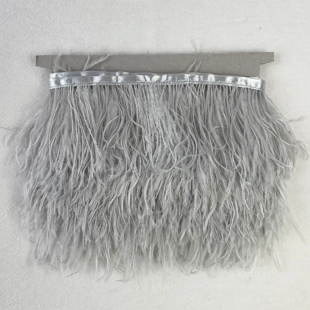 Meters 10 Yards Trim Dyed Fringe Ostrich Feather Lace Trims For Handbags Garment