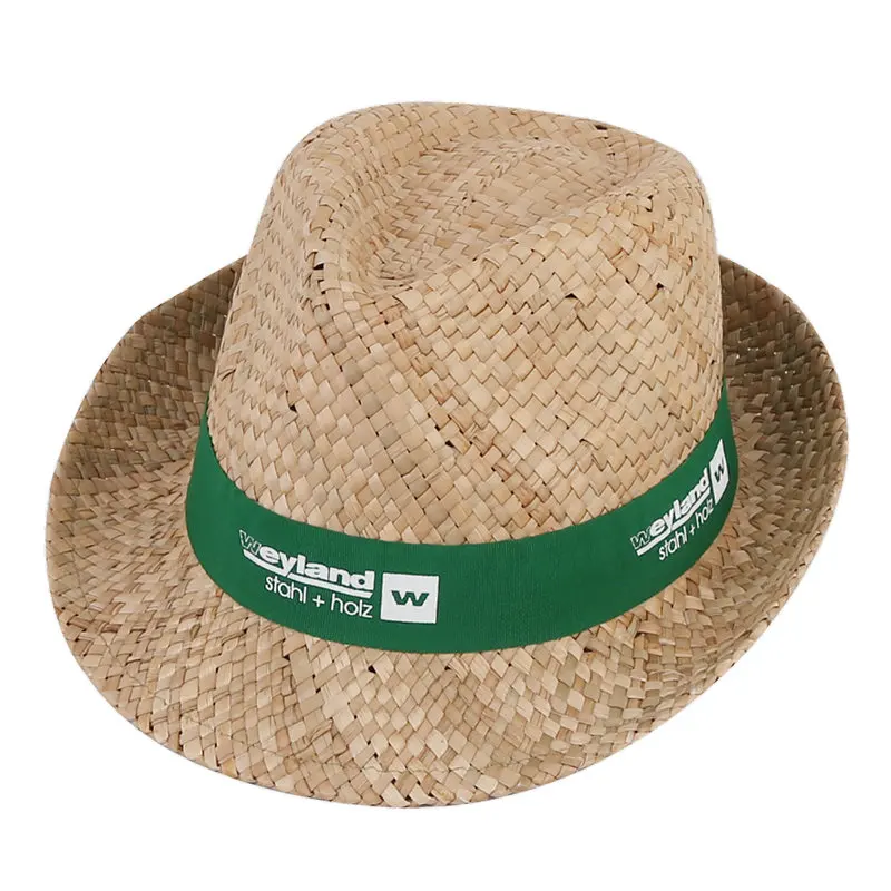 cheap natural straw fedora hats for promotions
