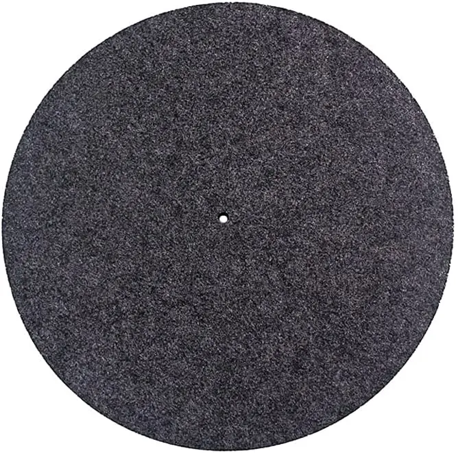 Wholesale Custom logo Sound Noise Reduces Anti slip 12in 30cm Round Turntable Mat Felt Slipmat for Vinyl Disc Record Player