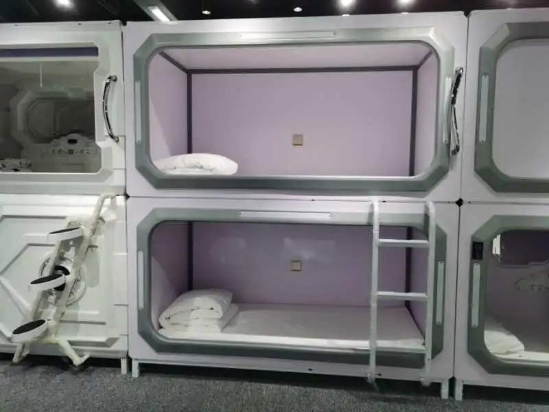 WIMI Modern Style Soundproof Wooden Single sleep pods capsule bed sleepbox hotel funiture resting bed For Sale