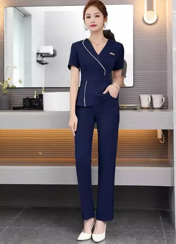 Women Manager Uniform Hotel Uniforms for Hotel and Restaurant Hotel Professional Clothes Foot Bath Pedicure Sexy Suit Uniform