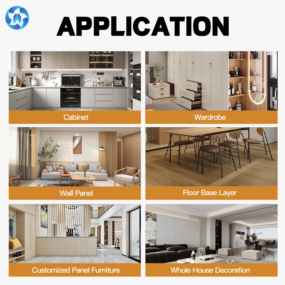 1220*2440*16mm Wardrobe door panel Lightweight construction FOSB Fine-OSB for Mansion Villa