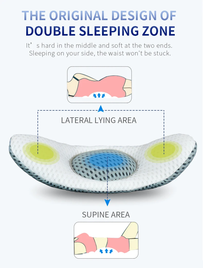 Bed and back support pillows Inflatable waist pillow buckwheat lumbar back support cushion