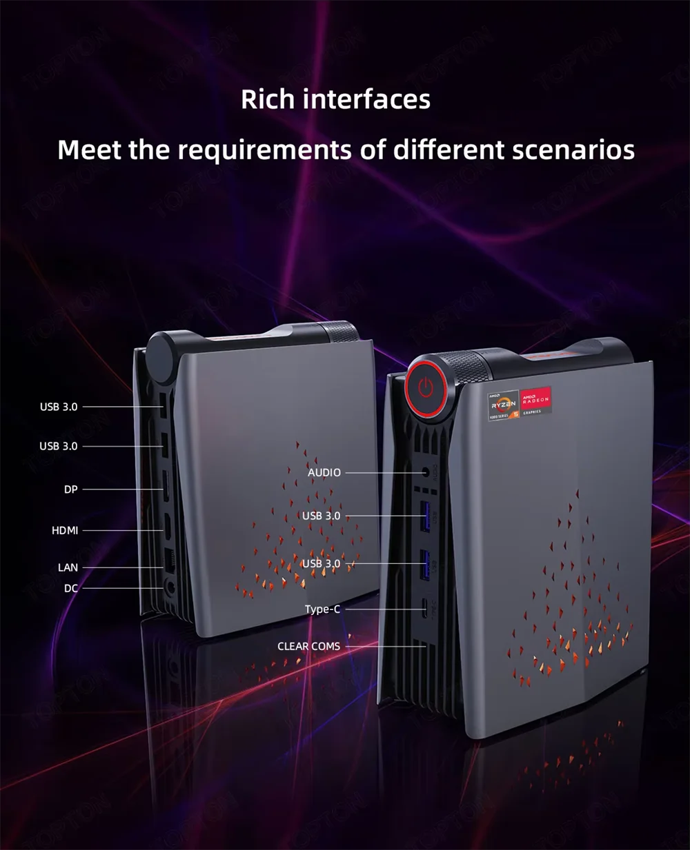 AMD Ryzen7 5800U Mini PC Windows11 16GB DDR4 512GB NVMe SSD Mini Computers 4K Triple Display Mini Desktop BT/WiFi 6/Dual Channel