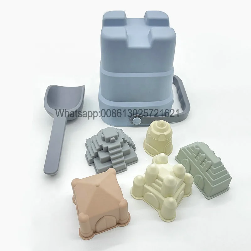 Новинка 2022 года одобрено CPC Силиконовый складной ковш и лопатка компактные силиконовые пляжные игрушки