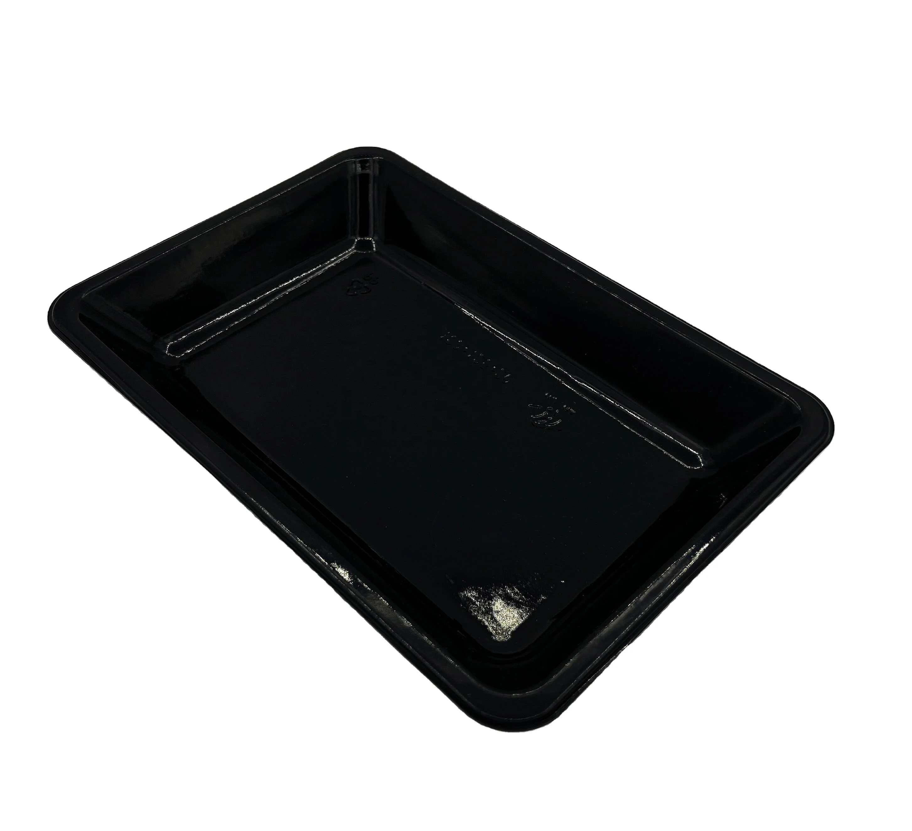 Disposable food tray PP black packaging plastic food  tray for supermarket display