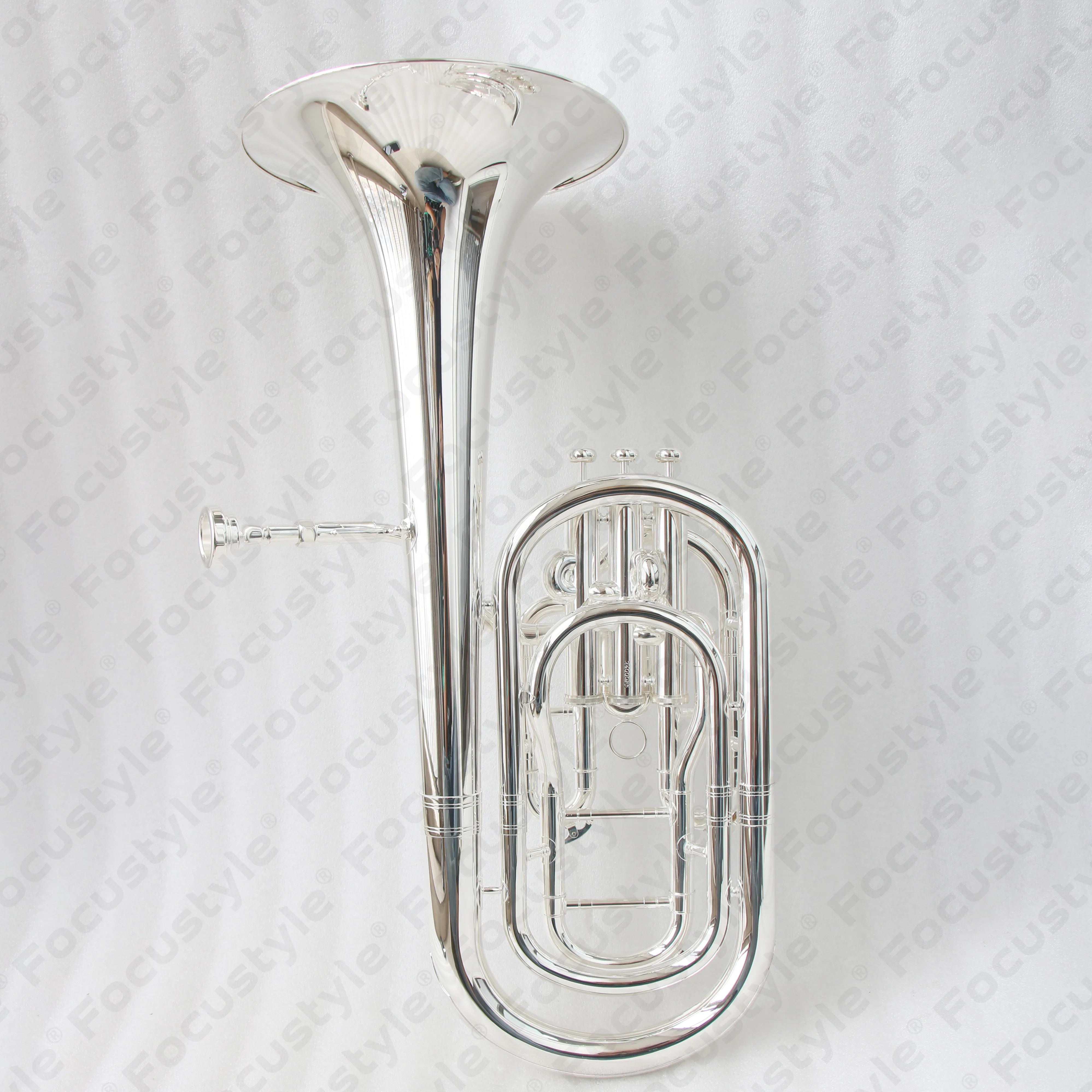 High quality euphonium professional Silver piston valves compensating baritone horn for sale with case bag and accessories