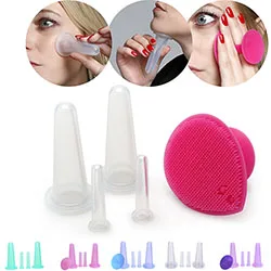 Direct Factory Customized Logo cupping cup kit vacuum massage silicone cups