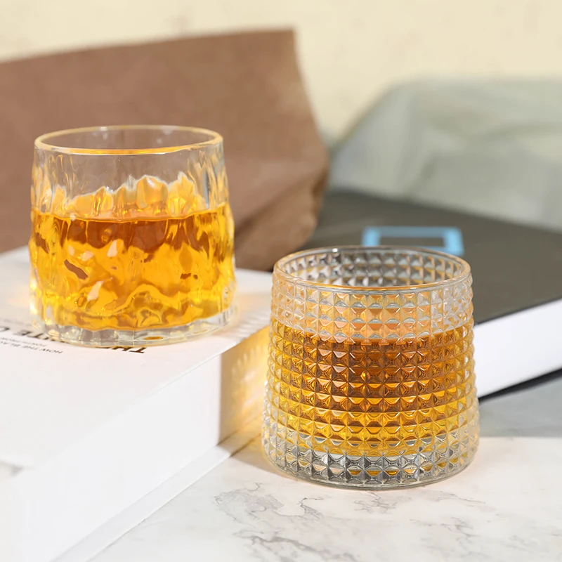 High Quality Factory Direct Whisky Glasses Clear Crystal Cylindrical Shot Glasses Flat Wine Glasses