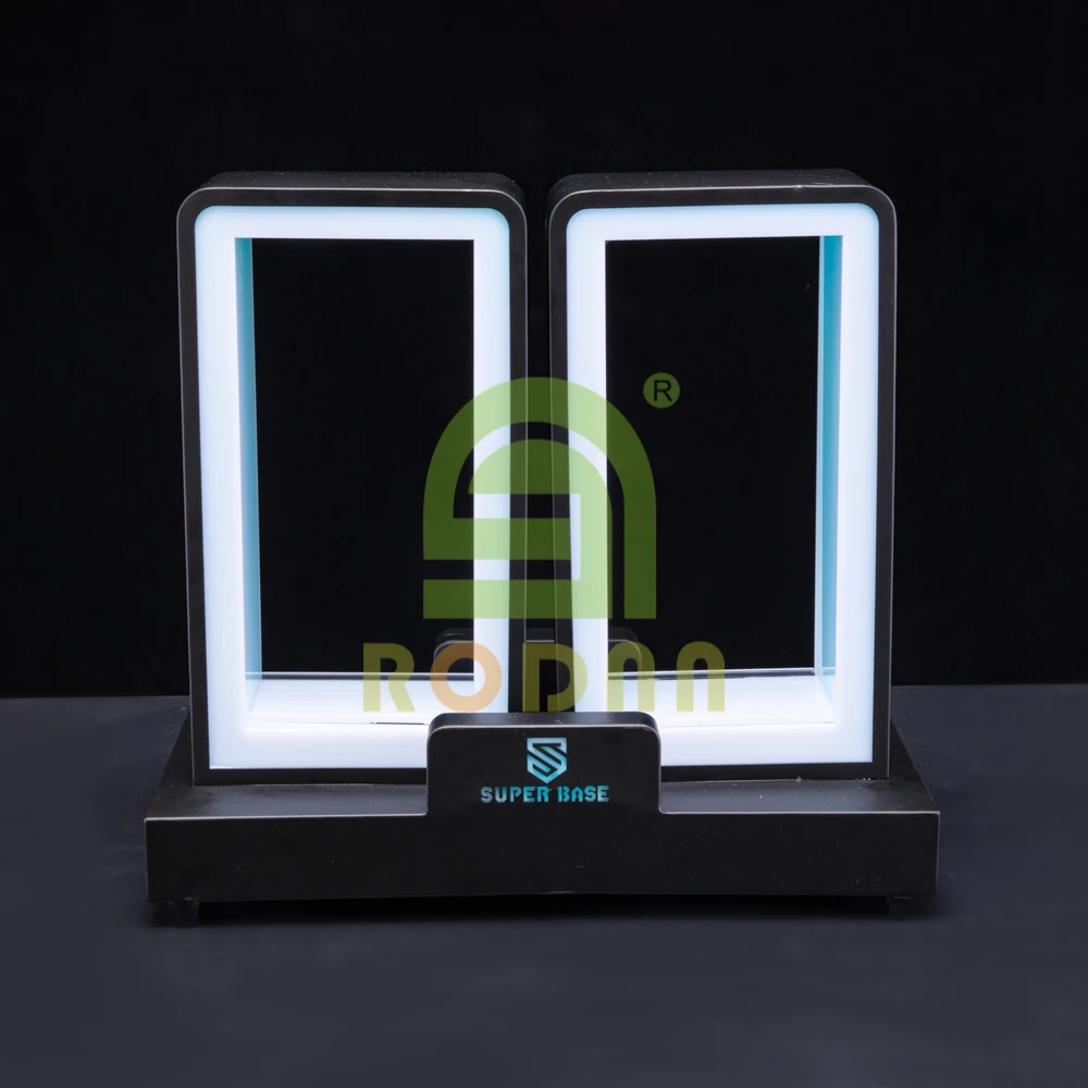 Lide 8A02 Laser Lighting bottle display glorifier stand for two bottles