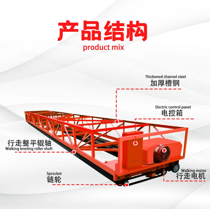 
Construction Machinery Manual Mobile Concrete Placing Boom Concrete Spreader road construction use concrete vibrator roller 
