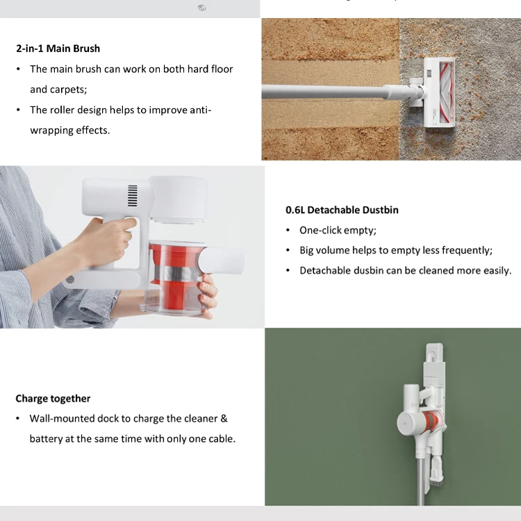 
Newest Xiaomi Mi Vacuum Cleaner G10 Upright Portable Handheld Stick Cordless Dust Collector Mijia Floor Carpet Vacuum Cleaner 