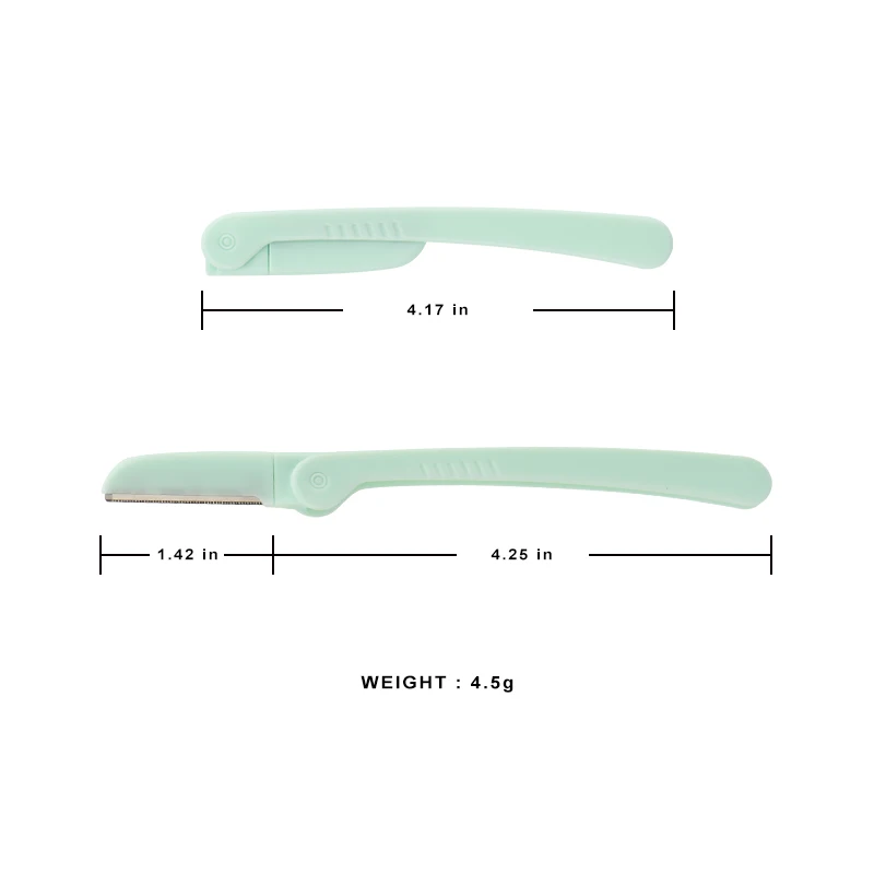D108 portable and fold-able private label facial hair trimmer safety sharper eyebrow grooming razor