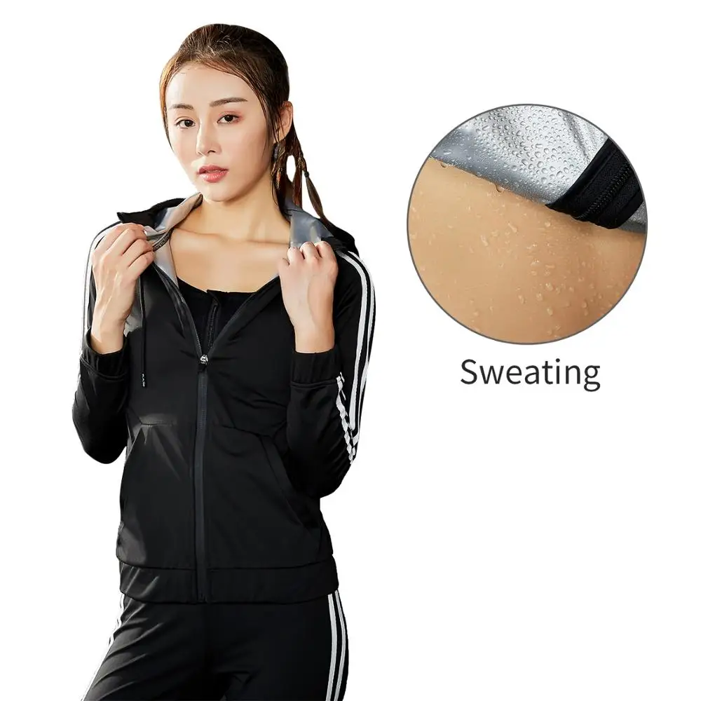 Flygaga Women Bodysuit Weight Loss Shapewear Sport Sweat Neoprene Suit Waist Trainer Sauna Suit